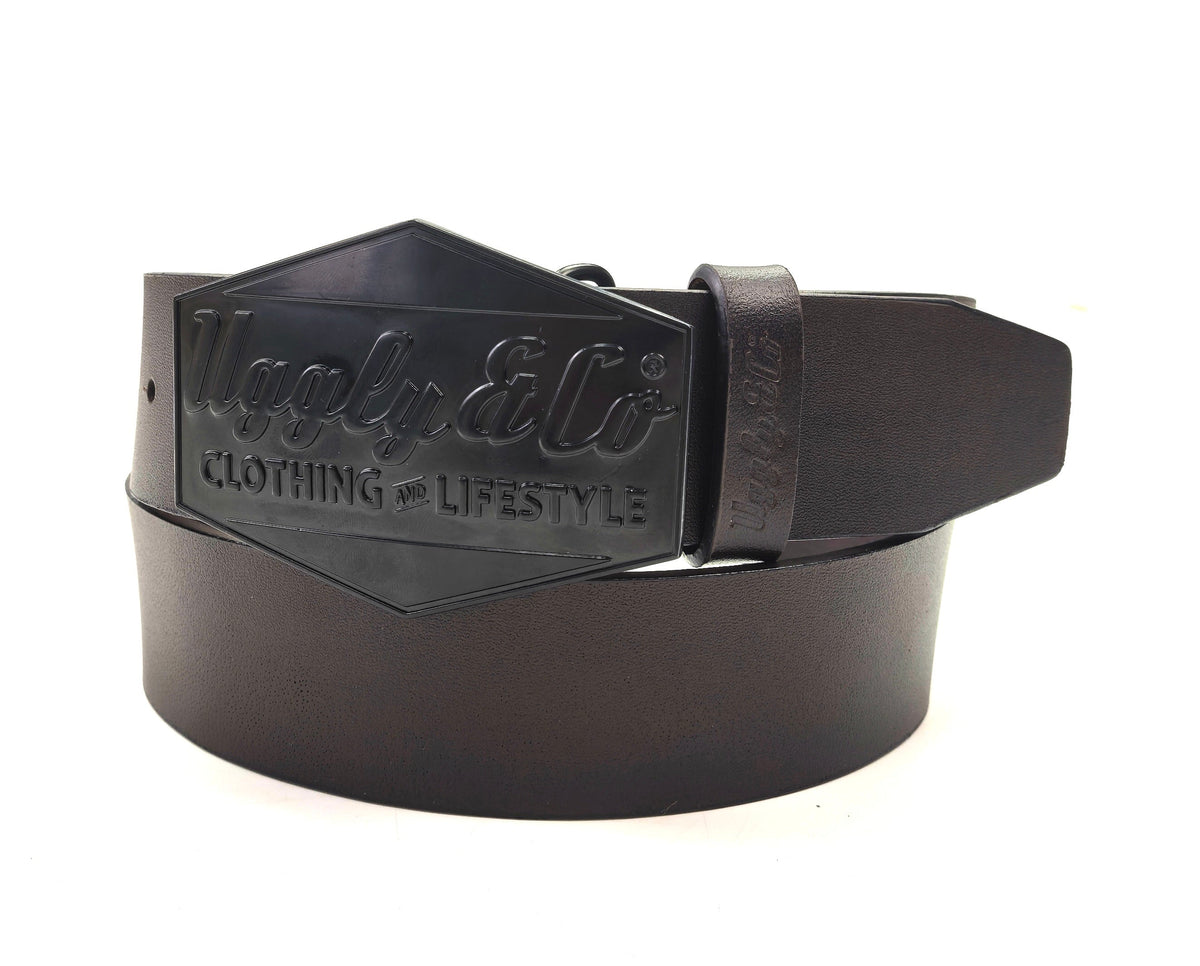 Leather Diamond Belt by Uggly & Co