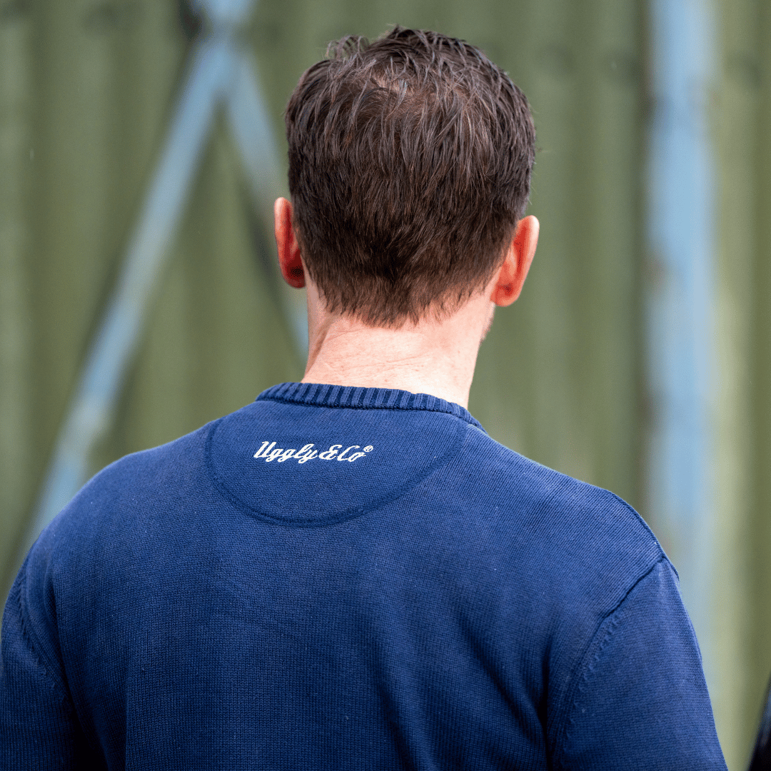 Navy U&C Knit Jumper by Uggly & Co