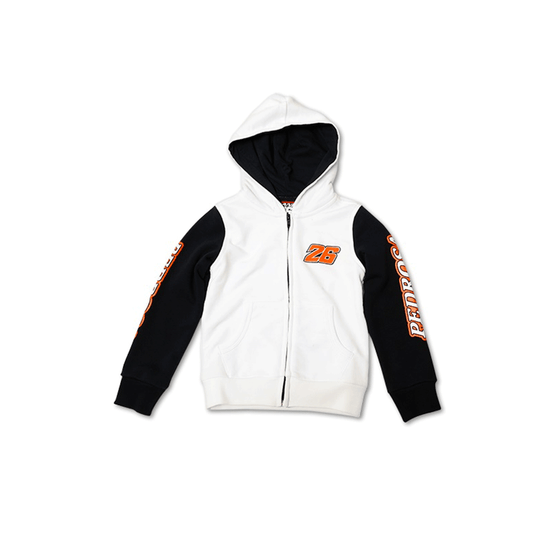 Pedrosa 26 White Kids Zip Fleece Hoodie 10/11 Years