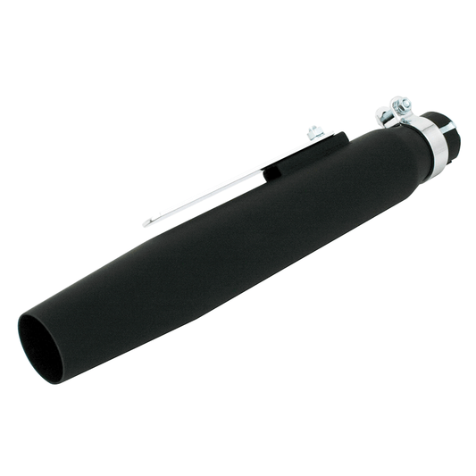 Universal Silencer 15" Tapered Matt Black Includes Clamp And Single Reducer