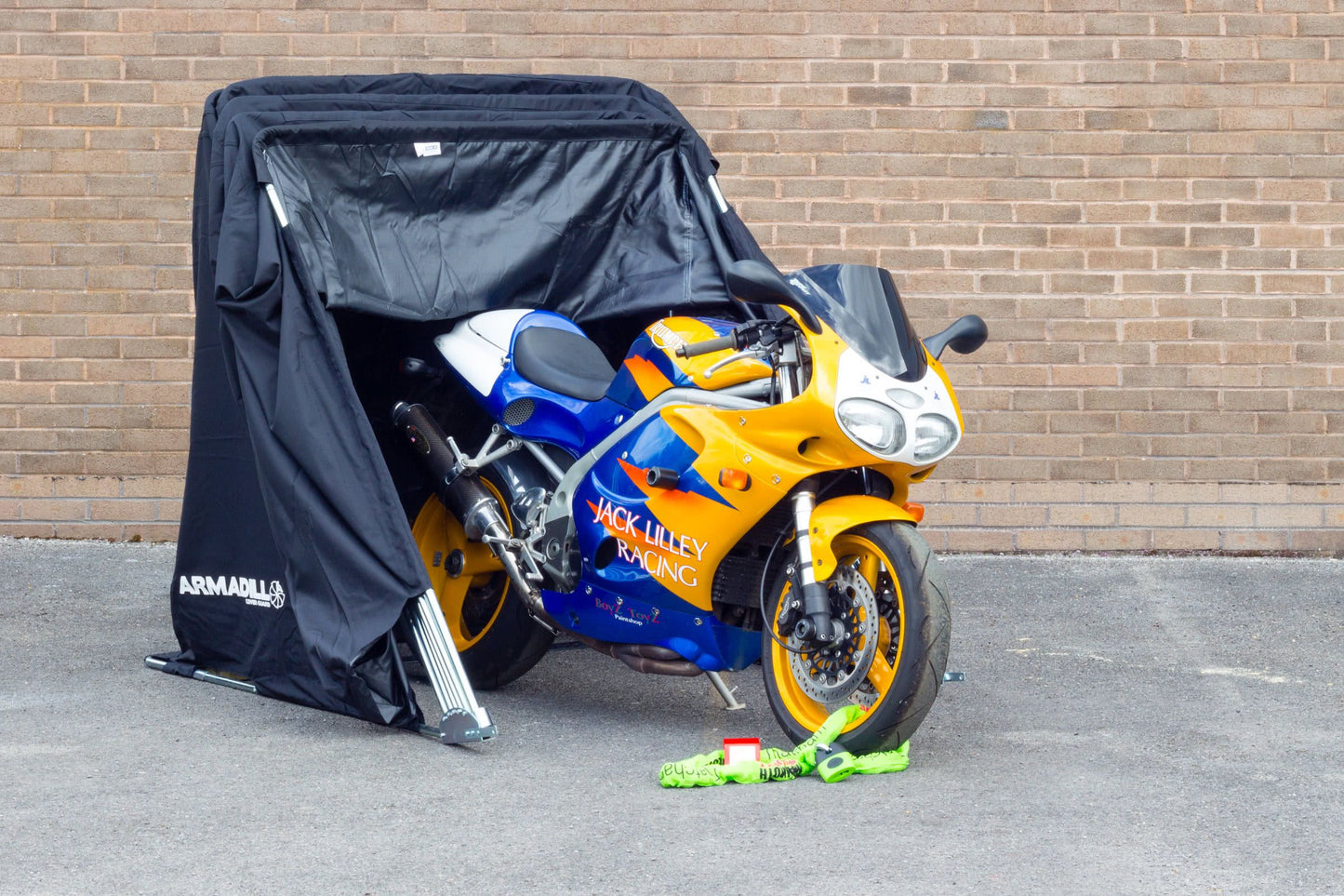 Armadillo Motorcycle Garage Shelter - Large (345cm X 137cm X 190cm)