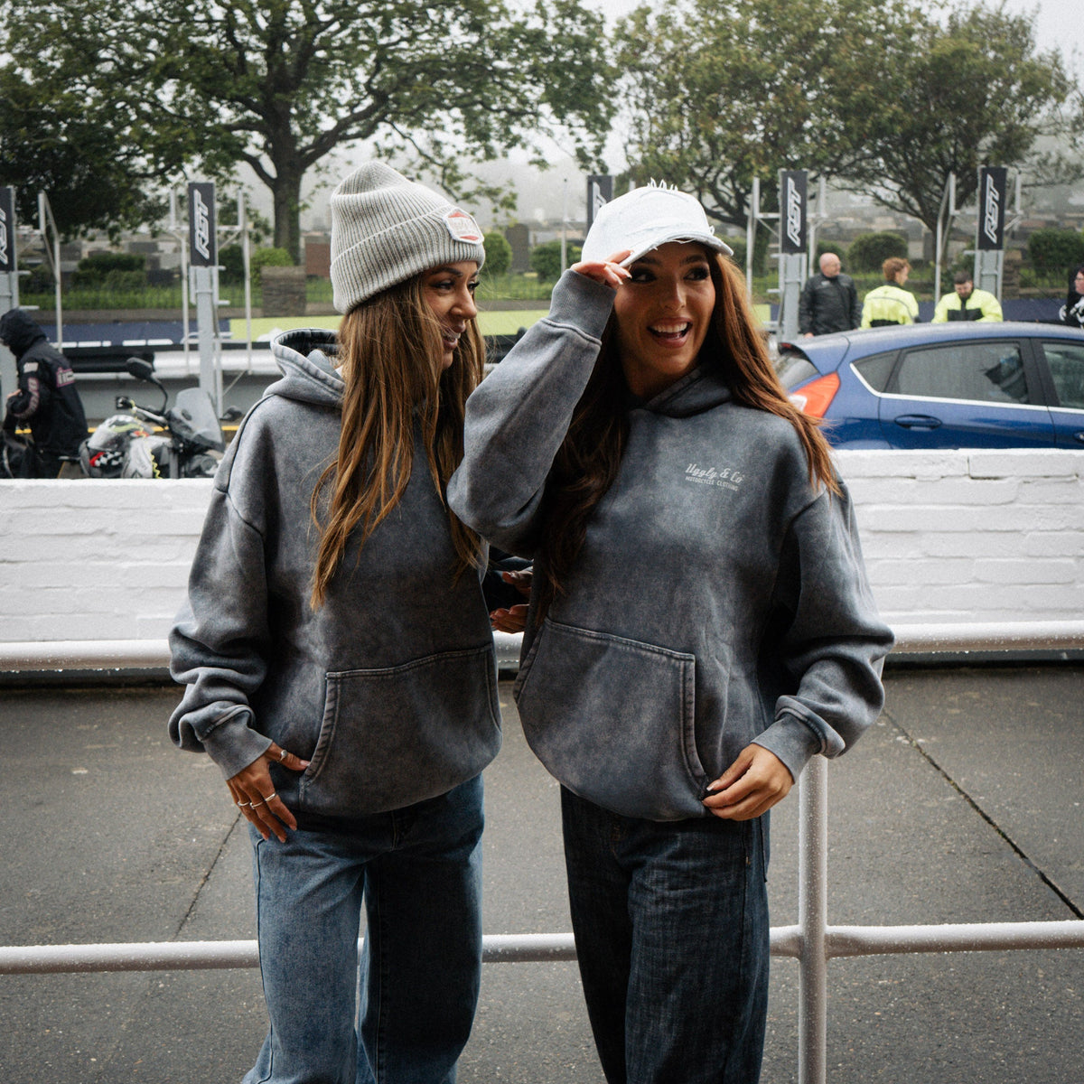 Blue Diamond Acid Wash Hoodie by Uggly & Co