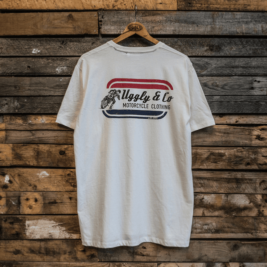 White Flattrack Tee by Uggly & Co