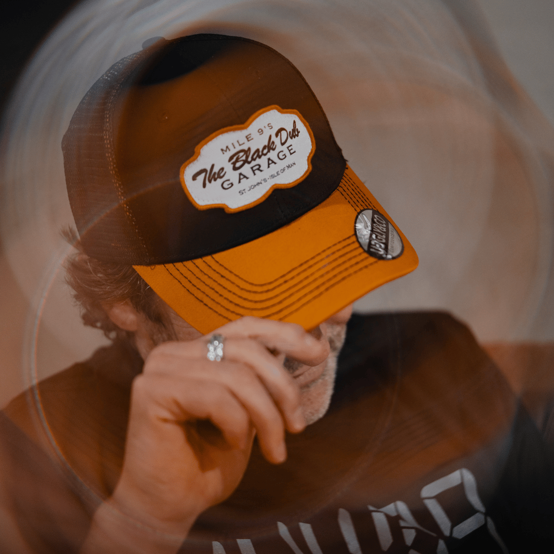 Black & Yellow Black Dub Garage Trucker Hat by Uggly & Co