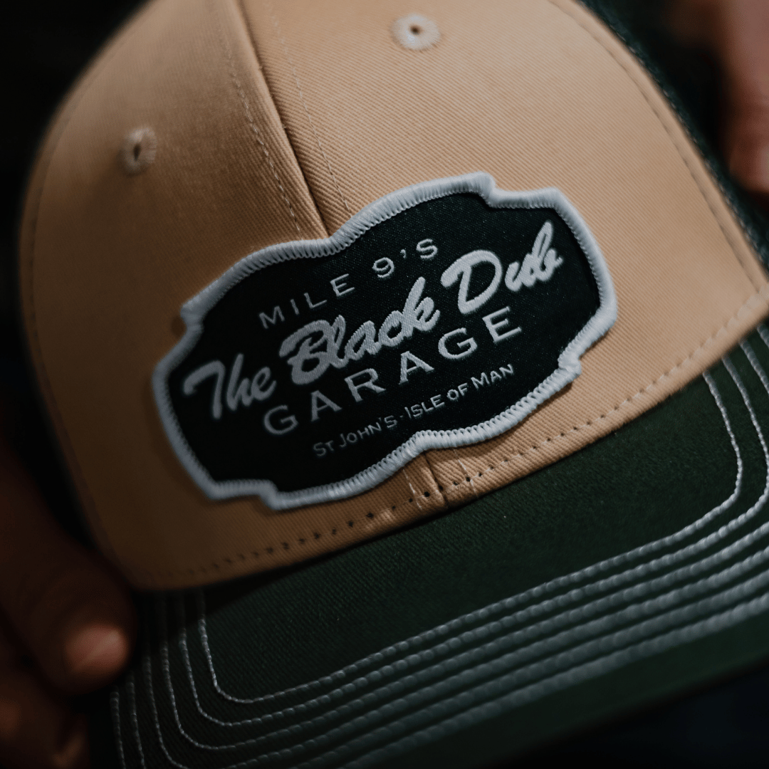 Green & Beige Black Dub Garage Trucker Hat by Uggly & Co