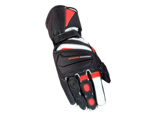 Bike It Crossfire Black/Red Summer Road Gloves - M