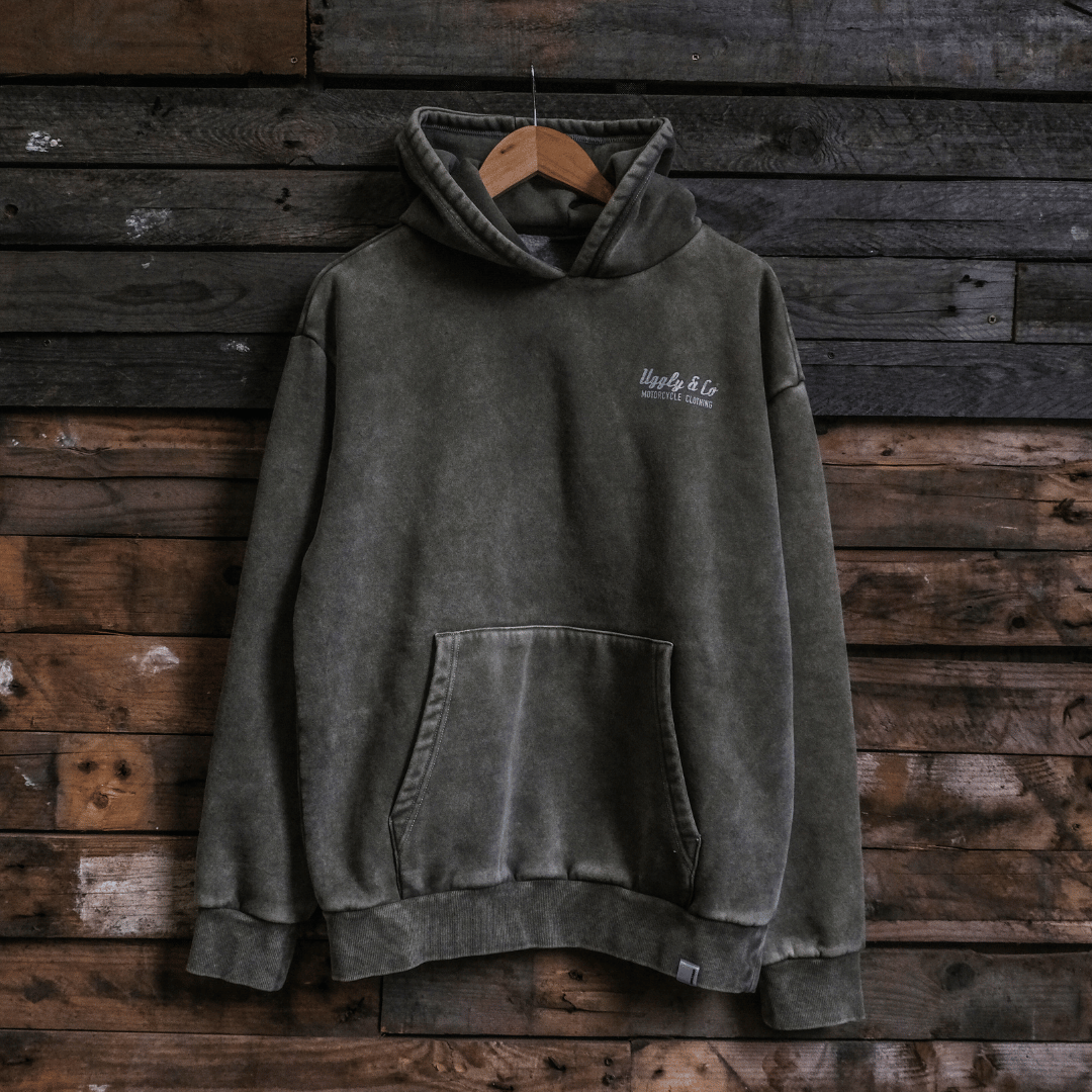 Green Diamond Acid Wash Hoodie by Uggly & Co