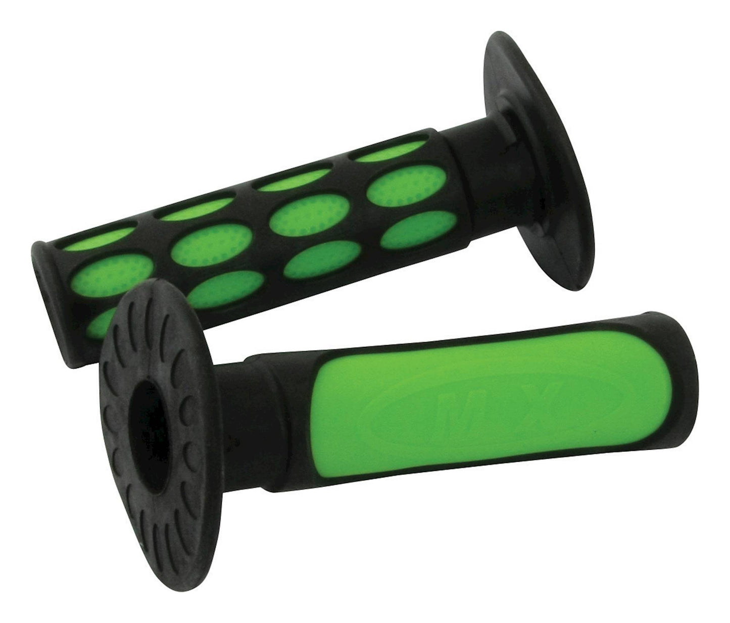 Bike It 2-Tone MX Grips Green / Black