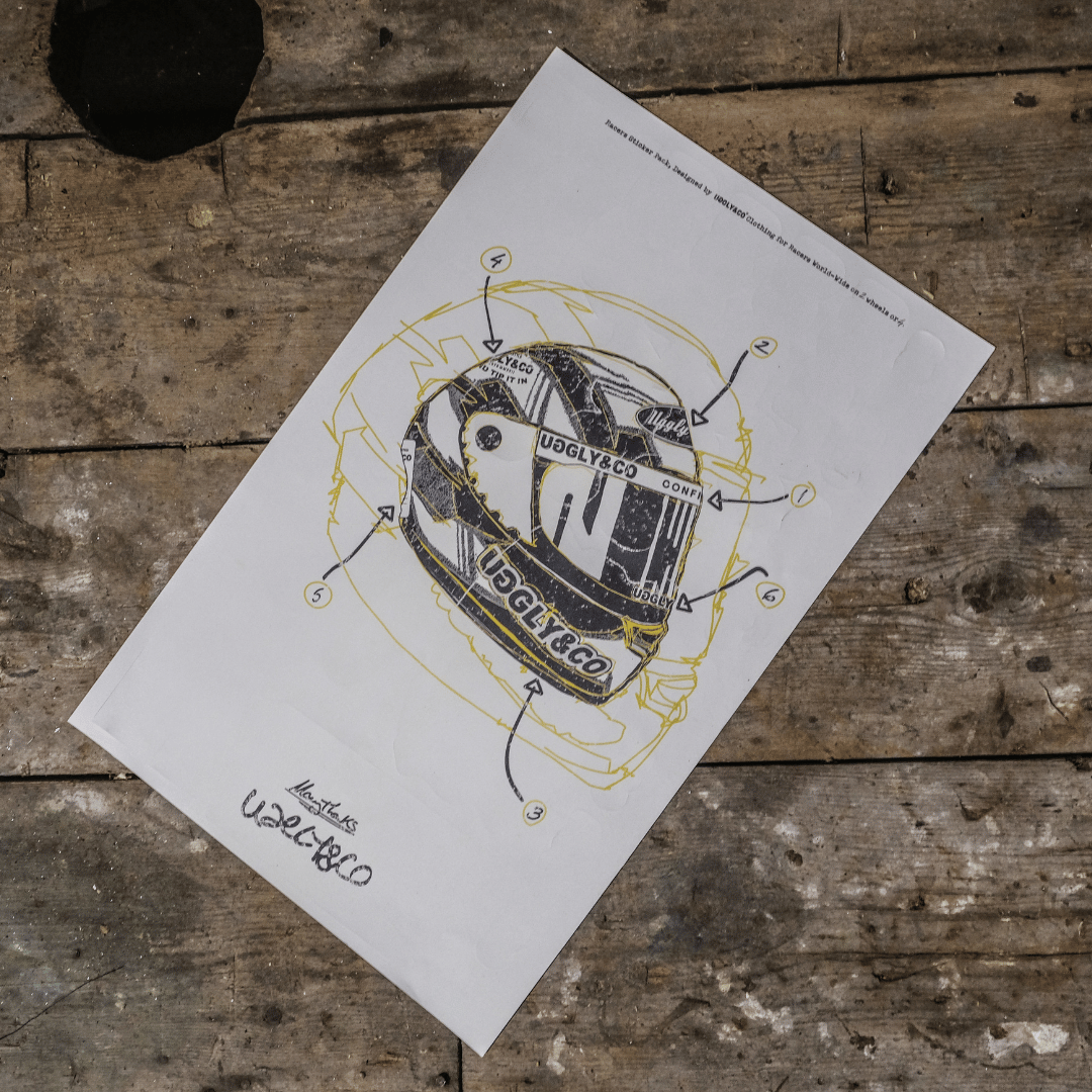 Helmet Sticker Pack by Uggly & Co
