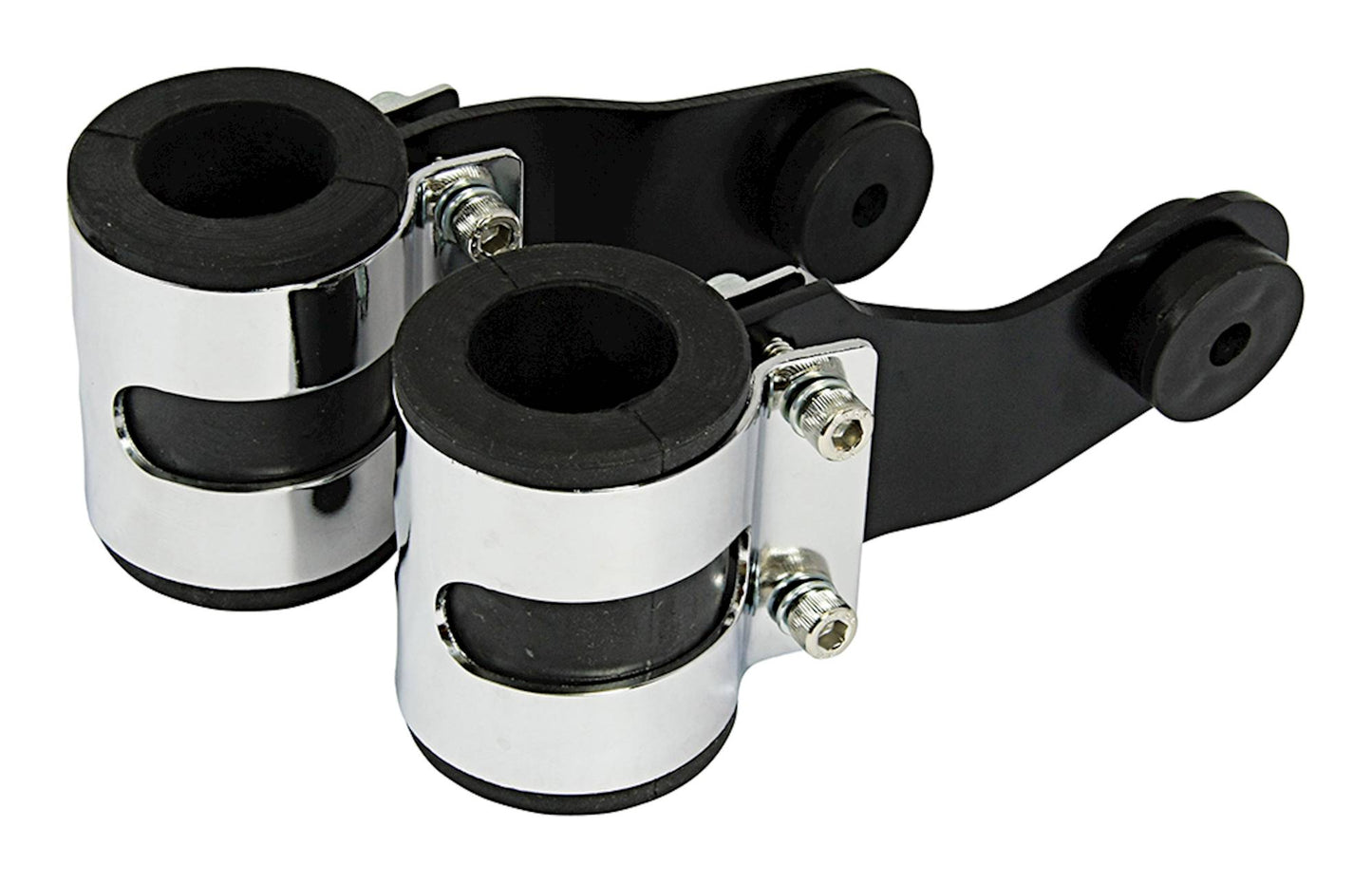 Bike It Black Deluxe Headlight Brackets With 31mm Rubbers
