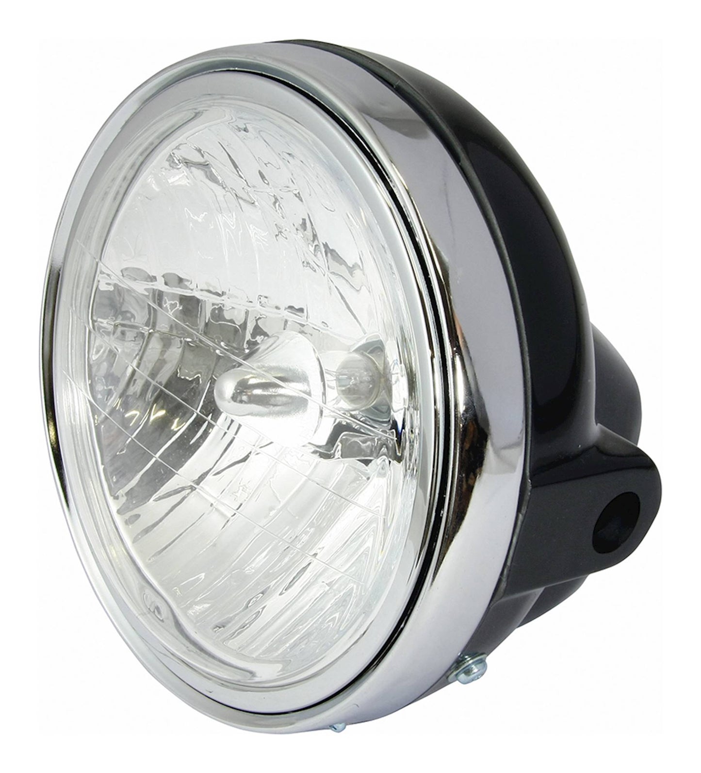 Headlight Universal 7" Round Black