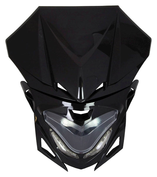 Universal Transformer Fairing Headlight Black 12V 20W