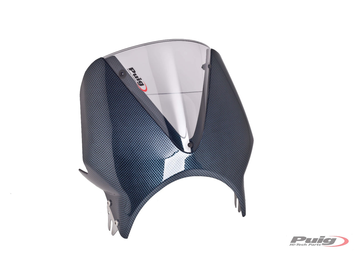 Carbon Look Fairing With Vision Screen - Light Smoke