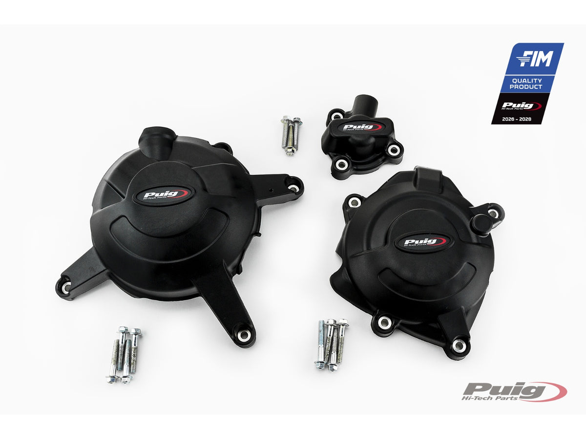 Puig Engine Covers FIM Race Certified (Black)