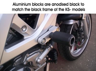 Crash Protectors - Classic Style for Suzuki SV650 K5-L1 unfaired/bikini fairing from (2005-2011)