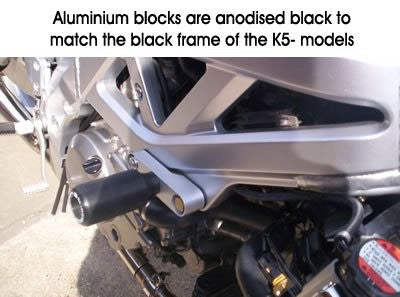 Crash Protectors - Classic Style for Suzuki SV650 K5-L1 unfaired/bikini fairing from (2005-2011)