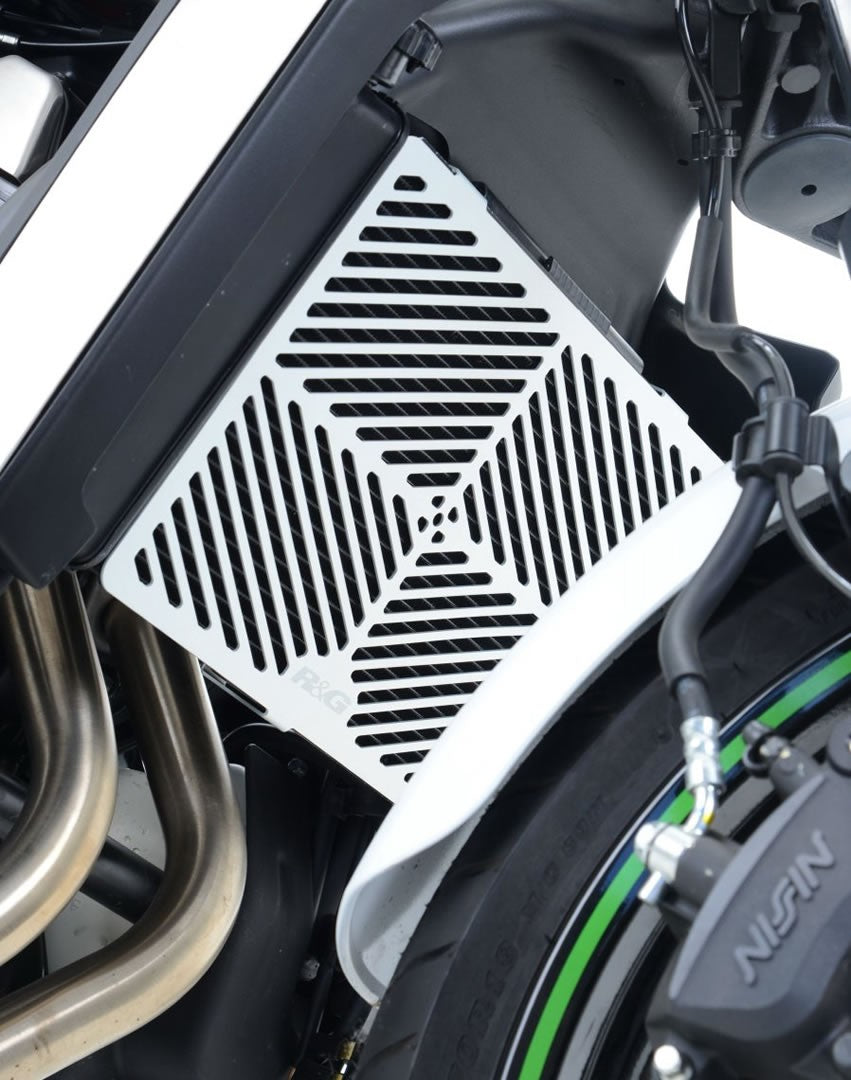 Brushed Aluminium Radiator Guard for the Kawasaki Vulcan S '15- & Vulcan Cafe '18-