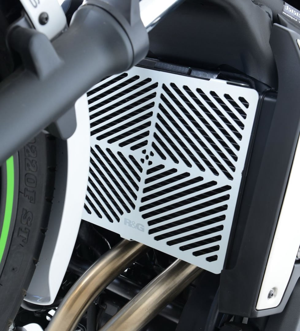 Brushed Aluminium Radiator Guard for the Kawasaki Vulcan S '15- & Vulcan Cafe '18-