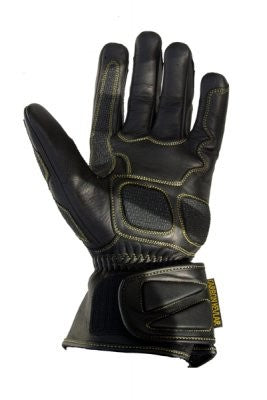 Leather Deluxe Motorcycle Gloves - Black