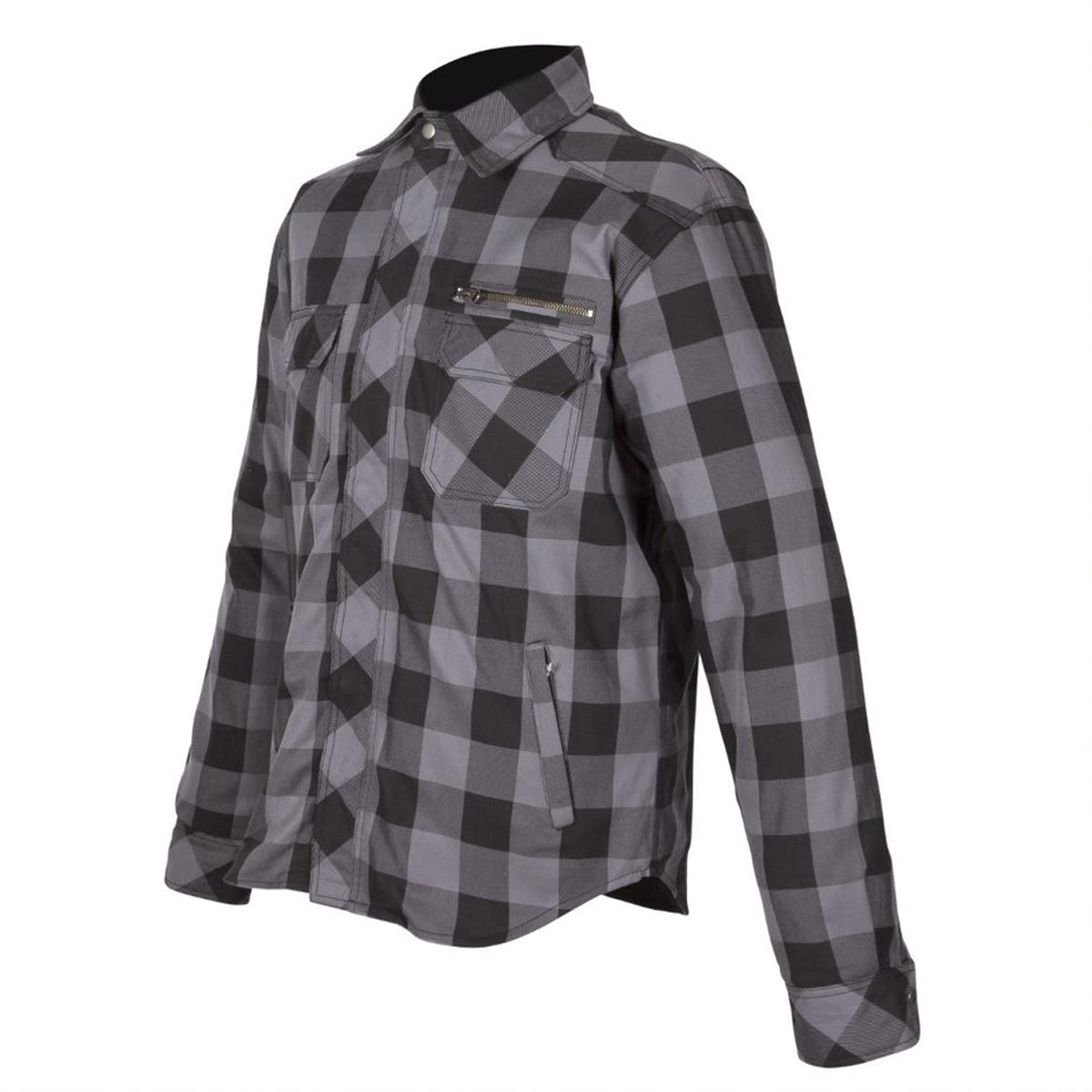 Spada Maine CE Jacket Black And Grey Check Shirt