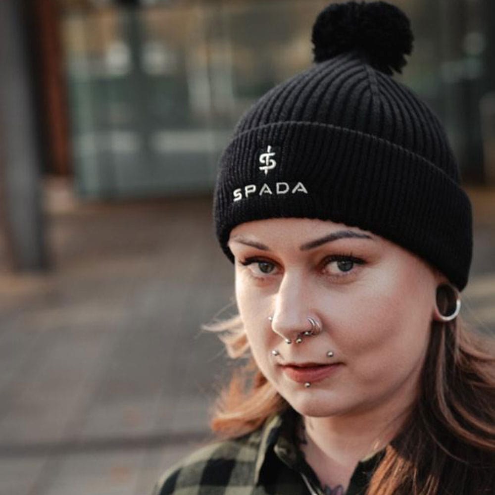 Spada Bobble Beanie Black