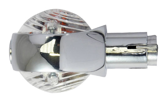 Bike It Bullseye Indicators with Chrome Body And Clear Lens - 22mm