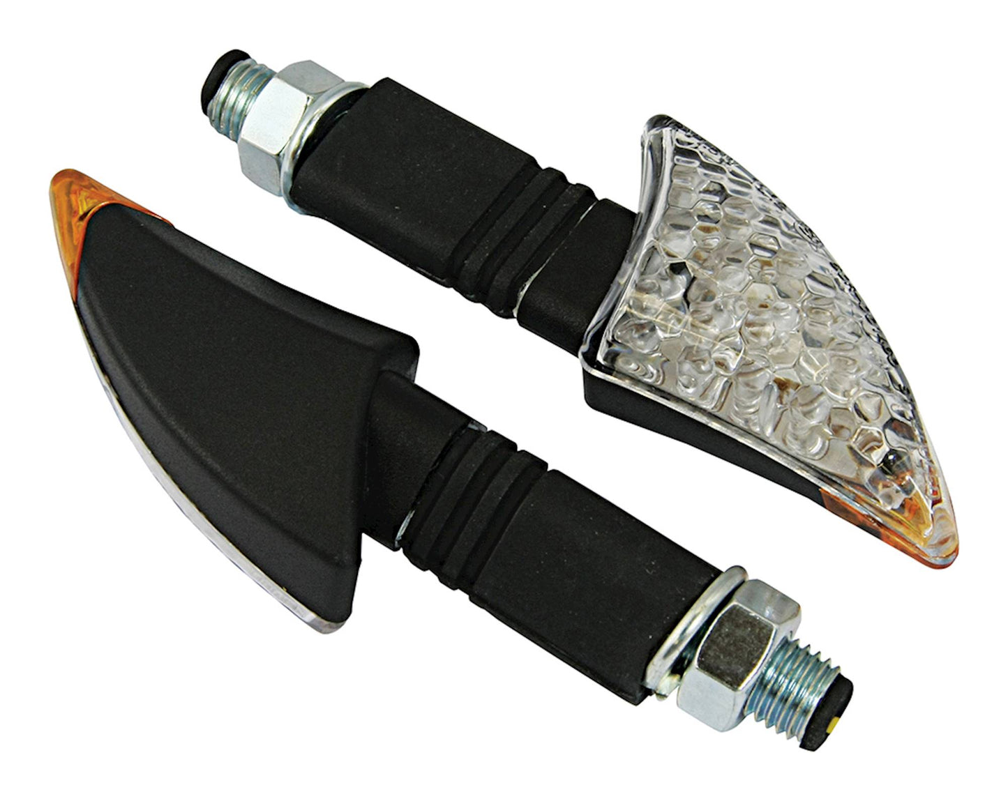 Bike It Short Stem LED Talon Indicators With Black Body And Clear Lens