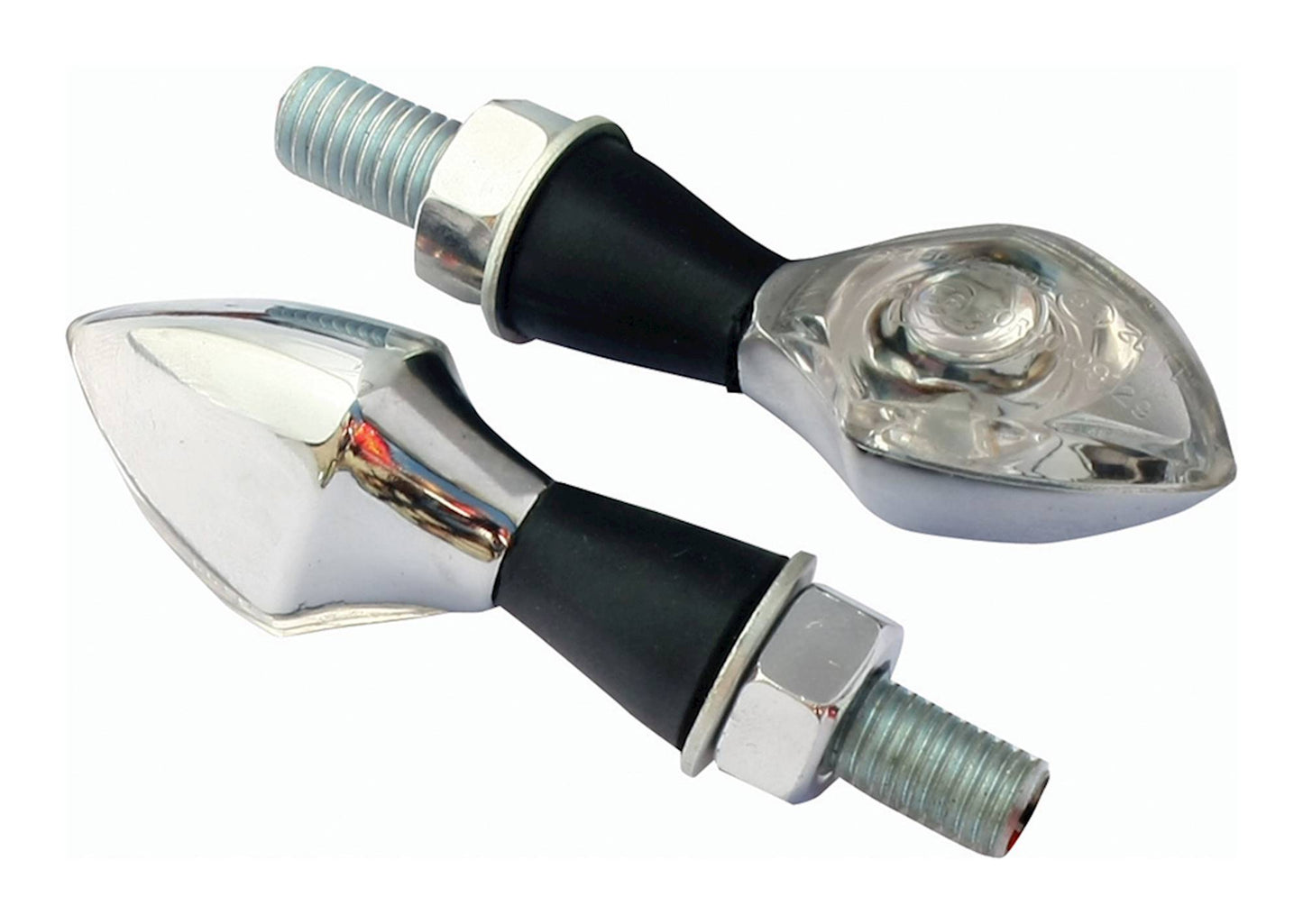 Bike It LED Boggle Indicators With Chrome Body And Clear Lens