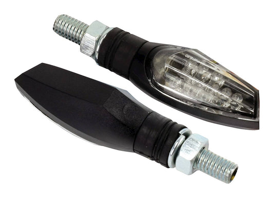Bike It LED Shard Indicators With Black Body And Clear Lens