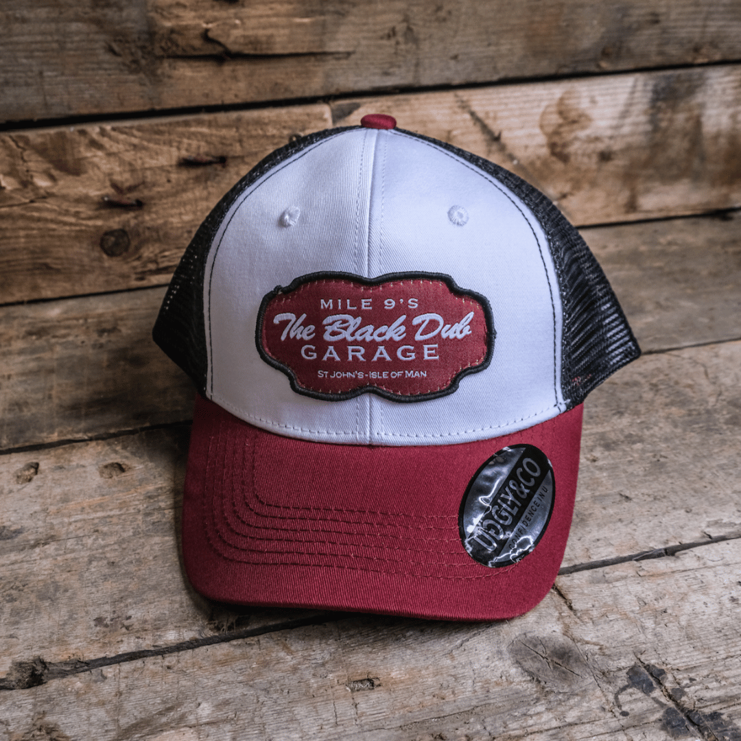 Burgundy Black Dub Garage Trucker Hat by Uggly & Co