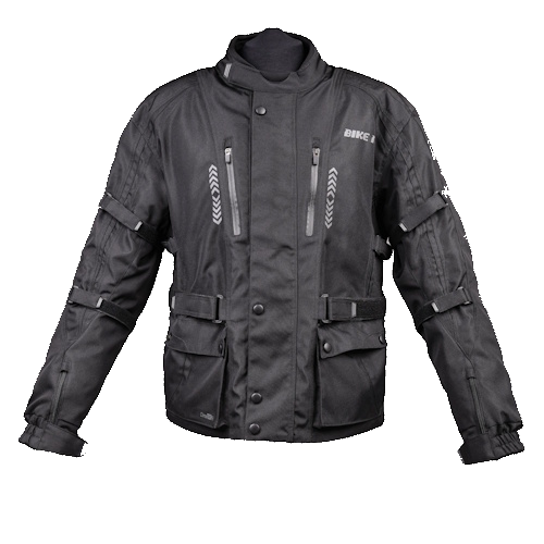 Bike It 'Triple Black' All-Weather Waterproof Adventure Touring Motorcycle Jacket + Bike It 'Burhou' Textile Waterproof Motorcycle Adventure Touring Pants/Trousers