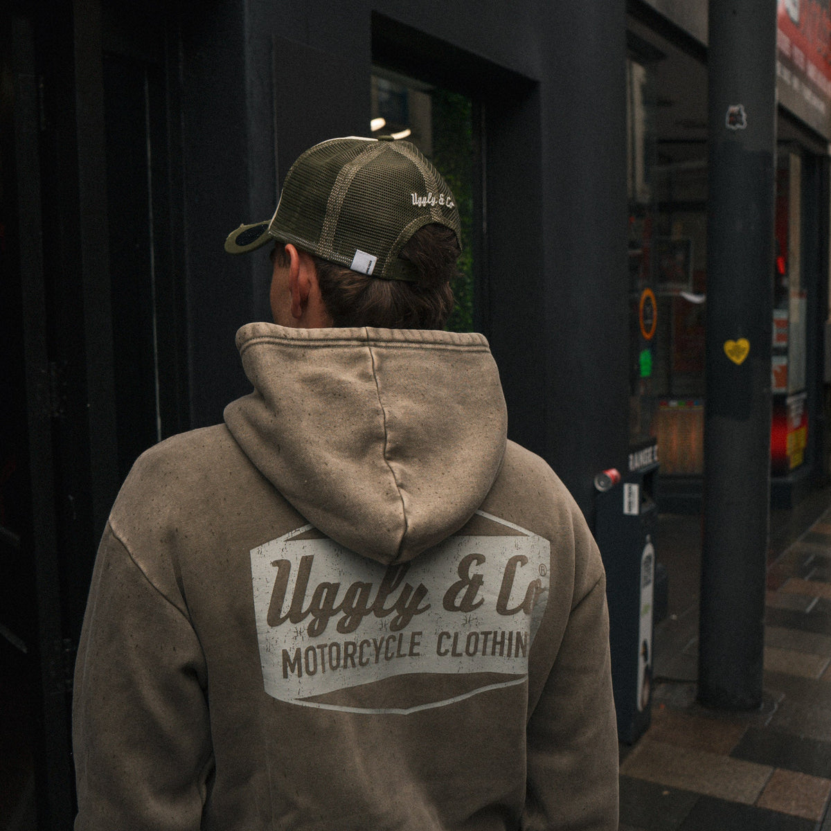 Green Diamond Acid Wash Hoodie by Uggly & Co