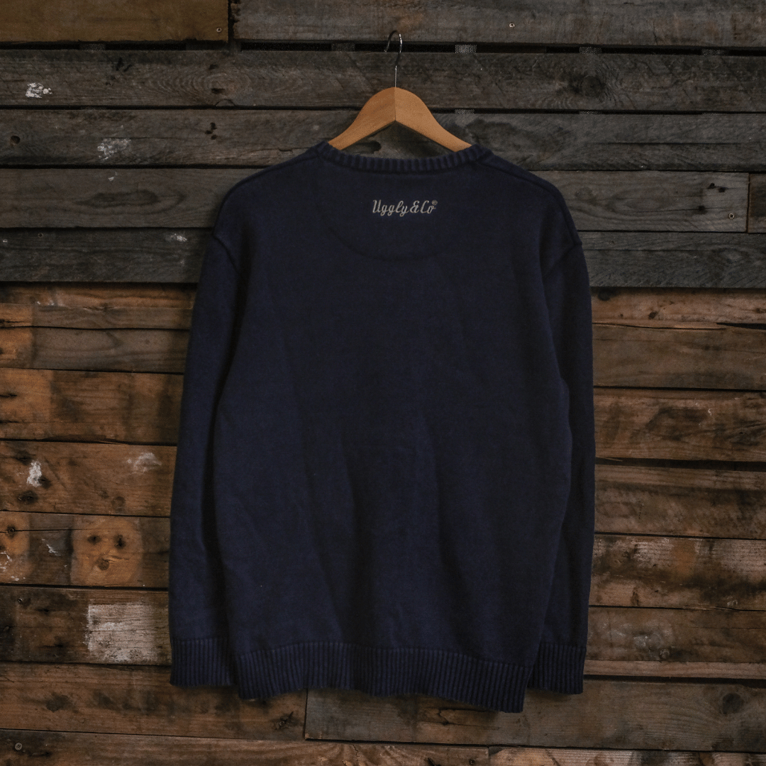 Navy U&C Knit Jumper by Uggly & Co