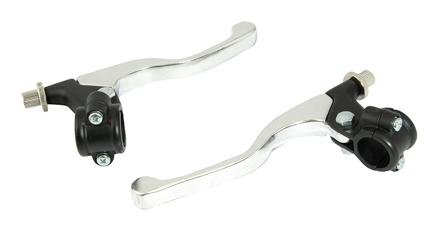 Bike It Lever Assembly Universal Short Chrome/ Black Perch (Without Mirror Boss)