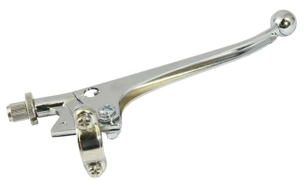 Bike It Brake Lever Assembly Universal British With Cable Adjuster Chrome