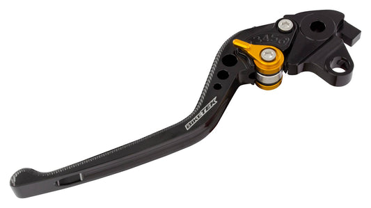 BikeTek Adjustable CNC Clutch Lever Long  - Black / Gold Adjuster - #C59