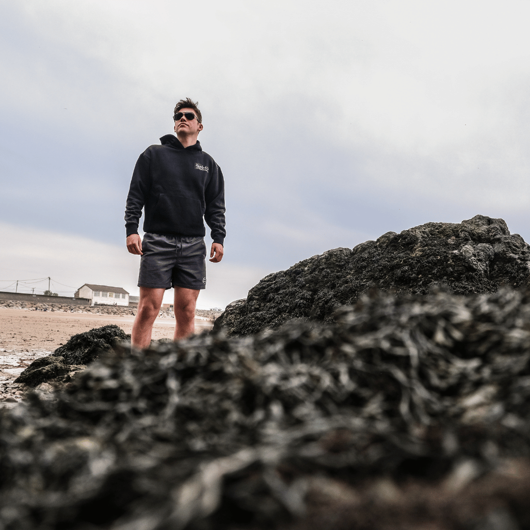 Black Surf Diamond Hoodie by Uggly & Co