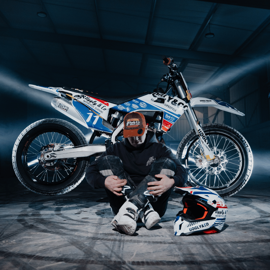 Black Flattrack Hoodie by Uggly & Co