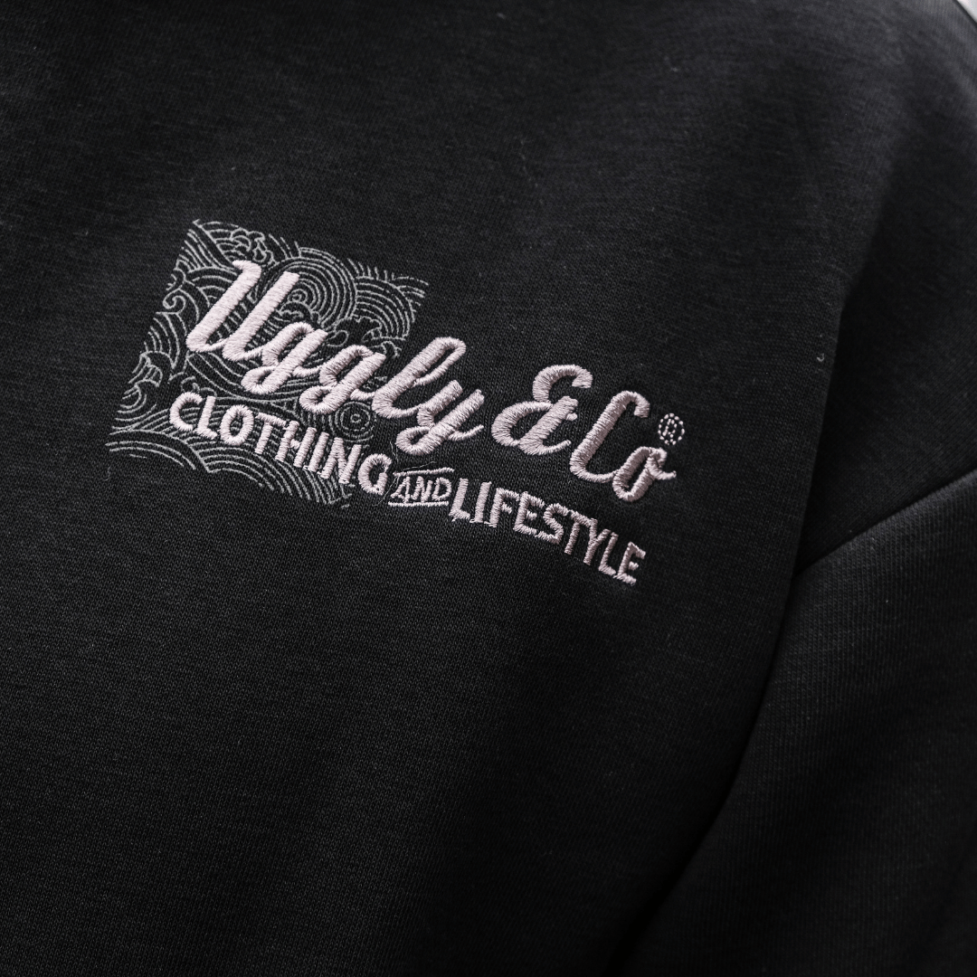 Black Surf Diamond Hoodie by Uggly & Co
