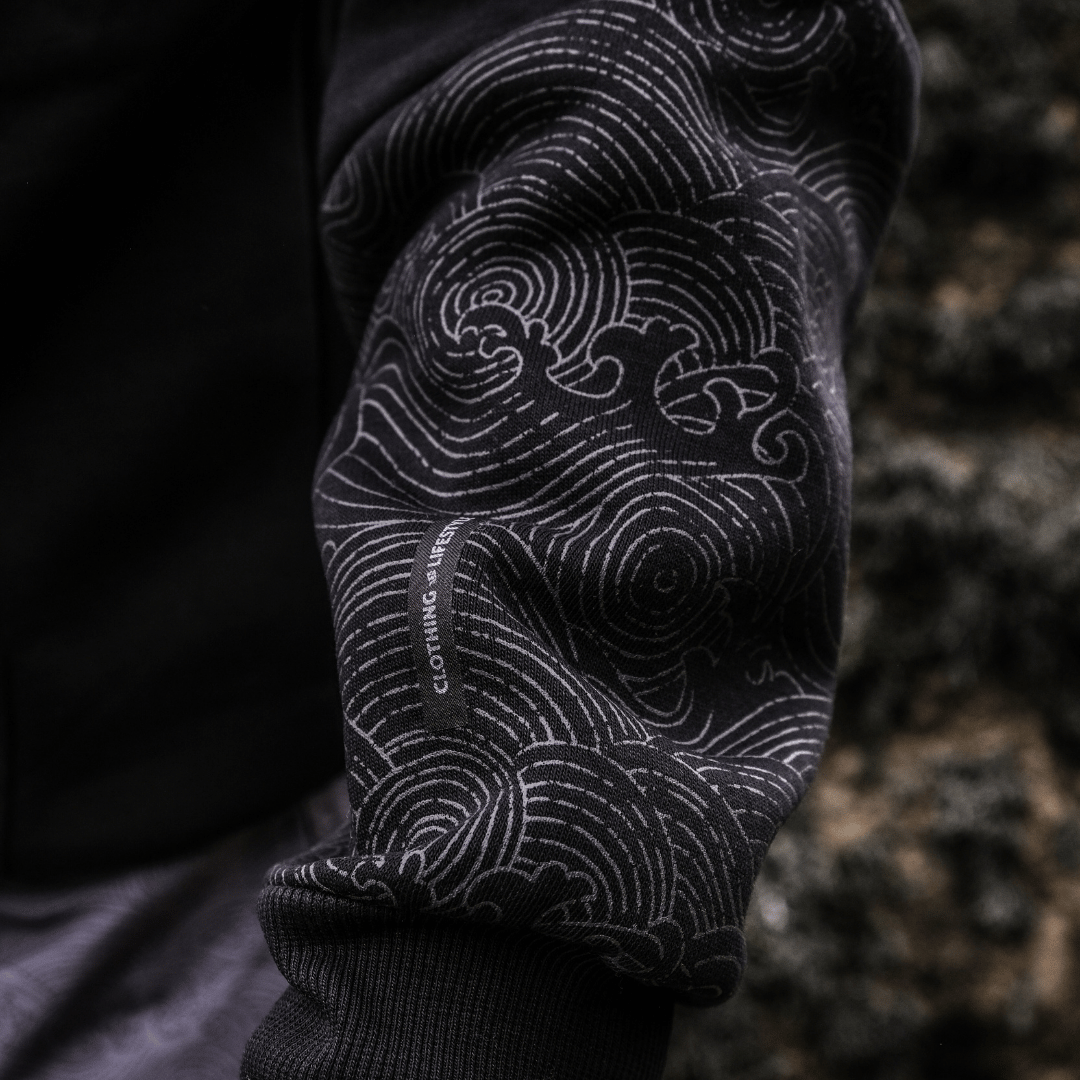 Black Surf Diamond Hoodie by Uggly & Co