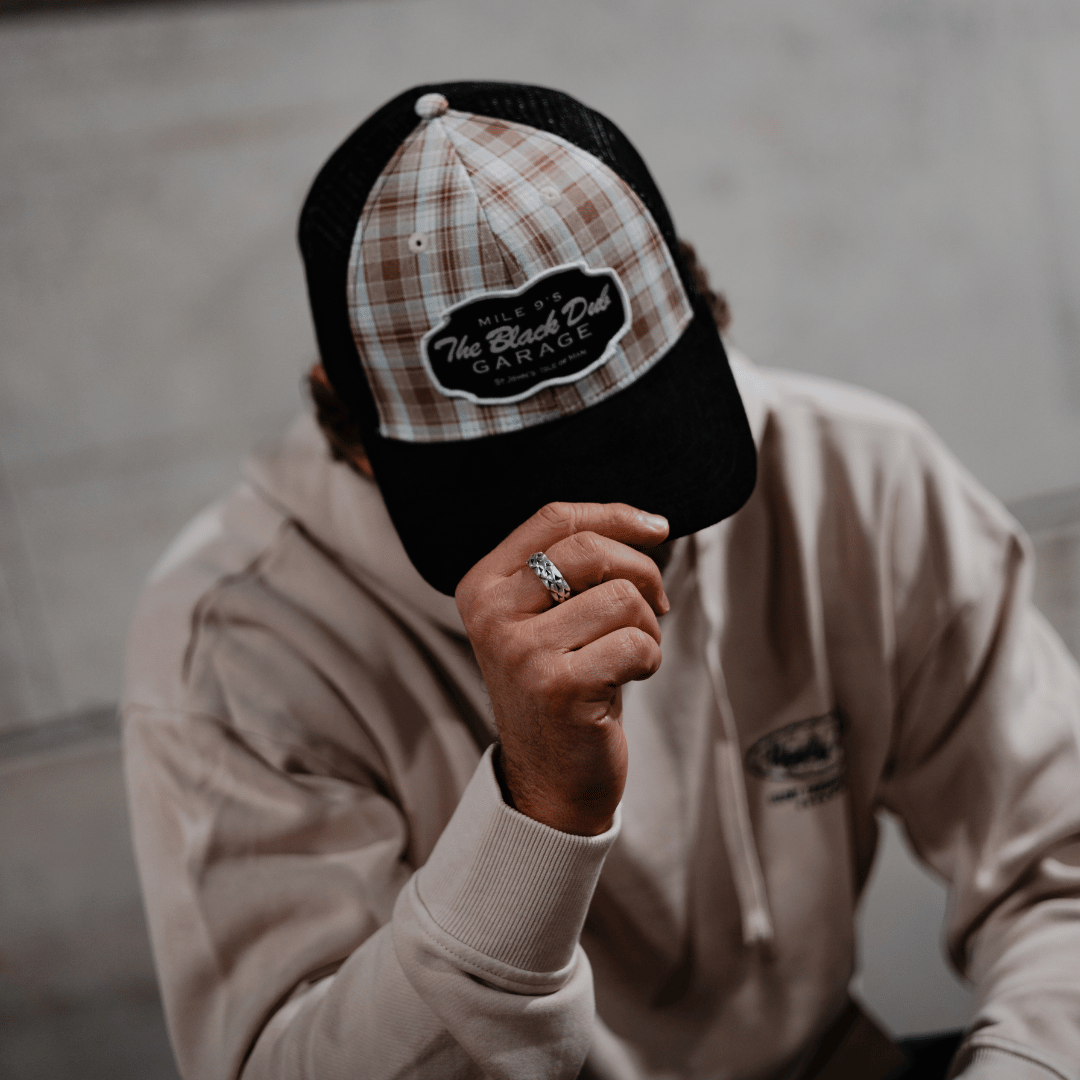 Tartan Garage Trucker Hat by Uggly & Co