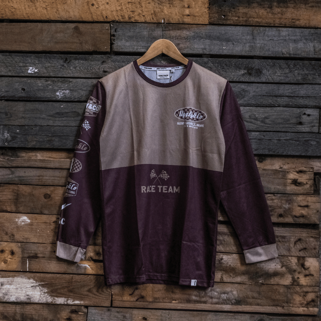 No.1 Brown Vintage Motocross Jersey by Uggly & Co