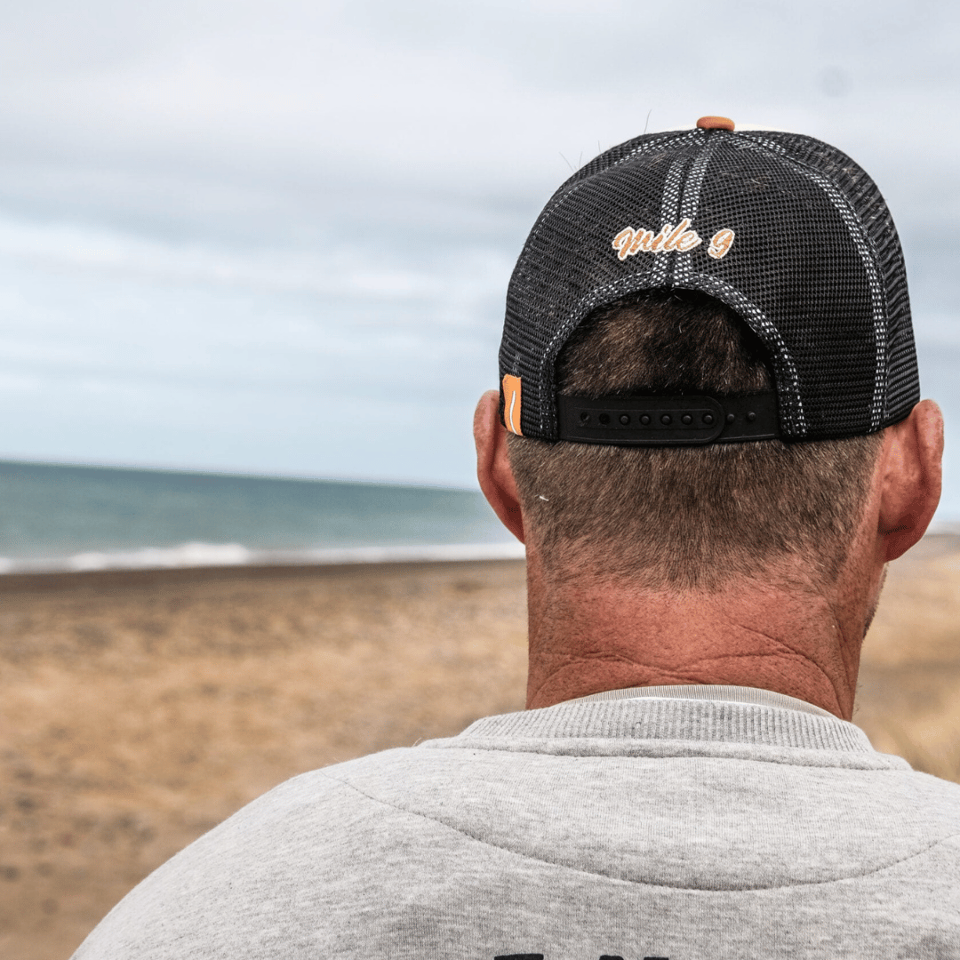 Black Dub Garage Circle Wings Trucker Hat by Uggly & Co