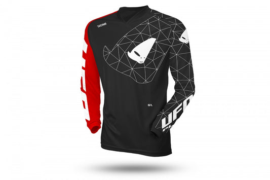 UFO Tecno Mx Jersey Black/Red - XXX-Large