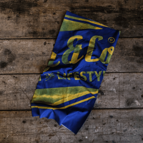 Blue & Yellow Diamond, Motorcycle Bandana
