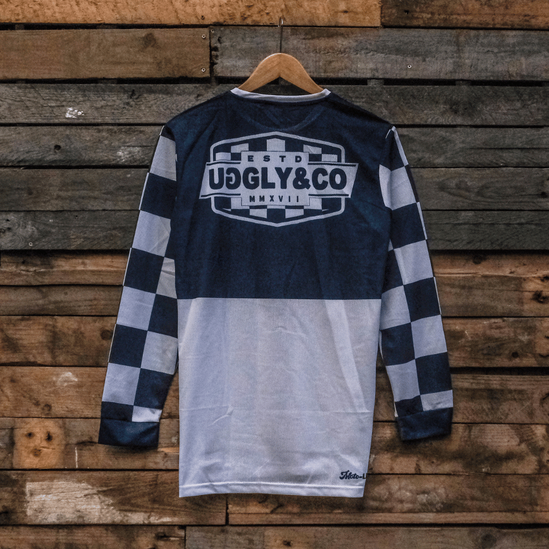 Chequered Vintage Motocross Jersey by Uggly & Co