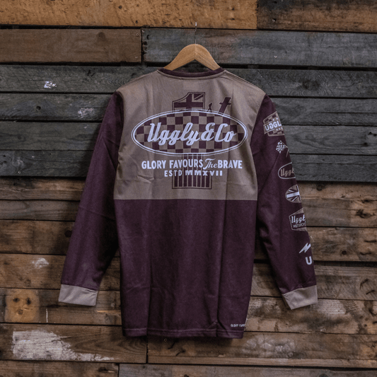 No.1 Brown Vintage Motocross Jersey by Uggly & Co