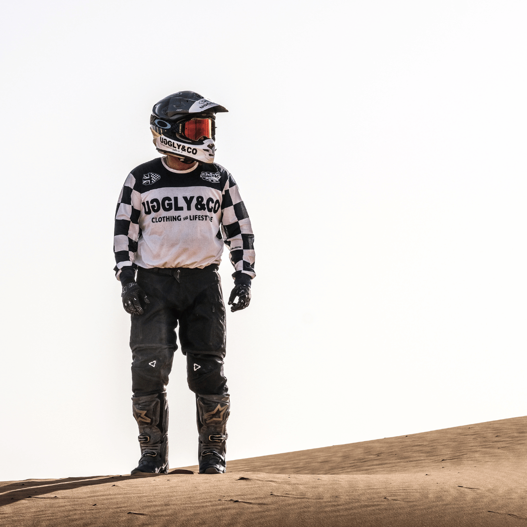 Chequered Vintage Motocross Jersey by Uggly & Co