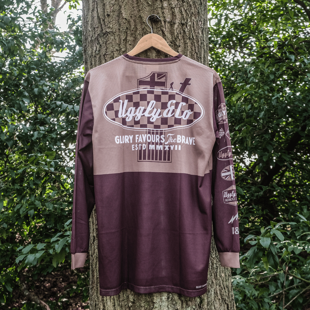 No.1 Brown Vintage Motocross Jersey by Uggly & Co