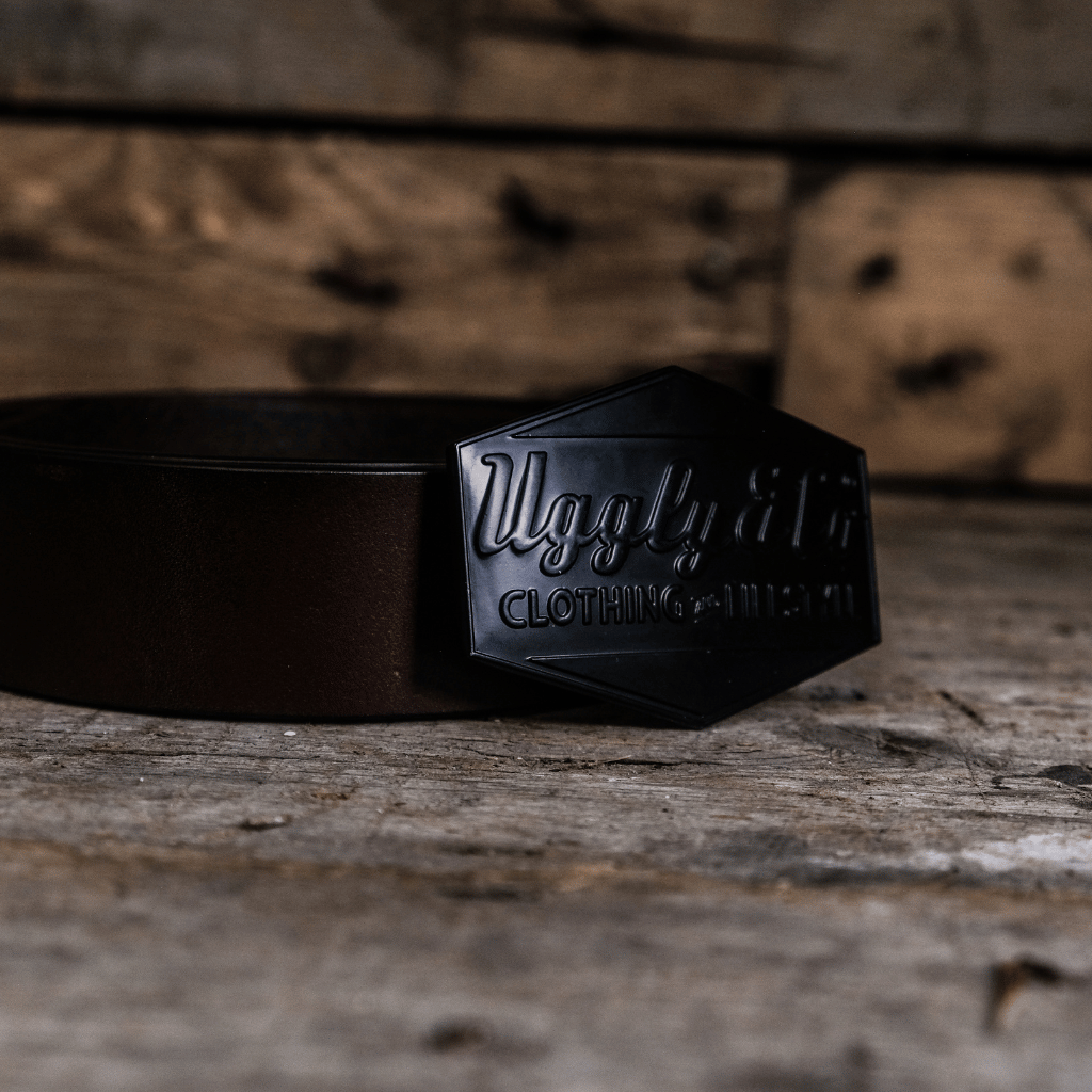 Leather Diamond Belt by Uggly & Co